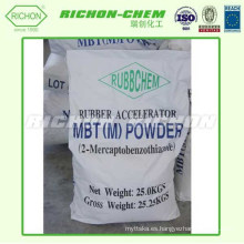 Proveedor de Industria de Neumáticos de Goma y Materia Prima de Calzado C7H5NS2 Químico de Procesamiento de Caucho Acelerador de MBT M